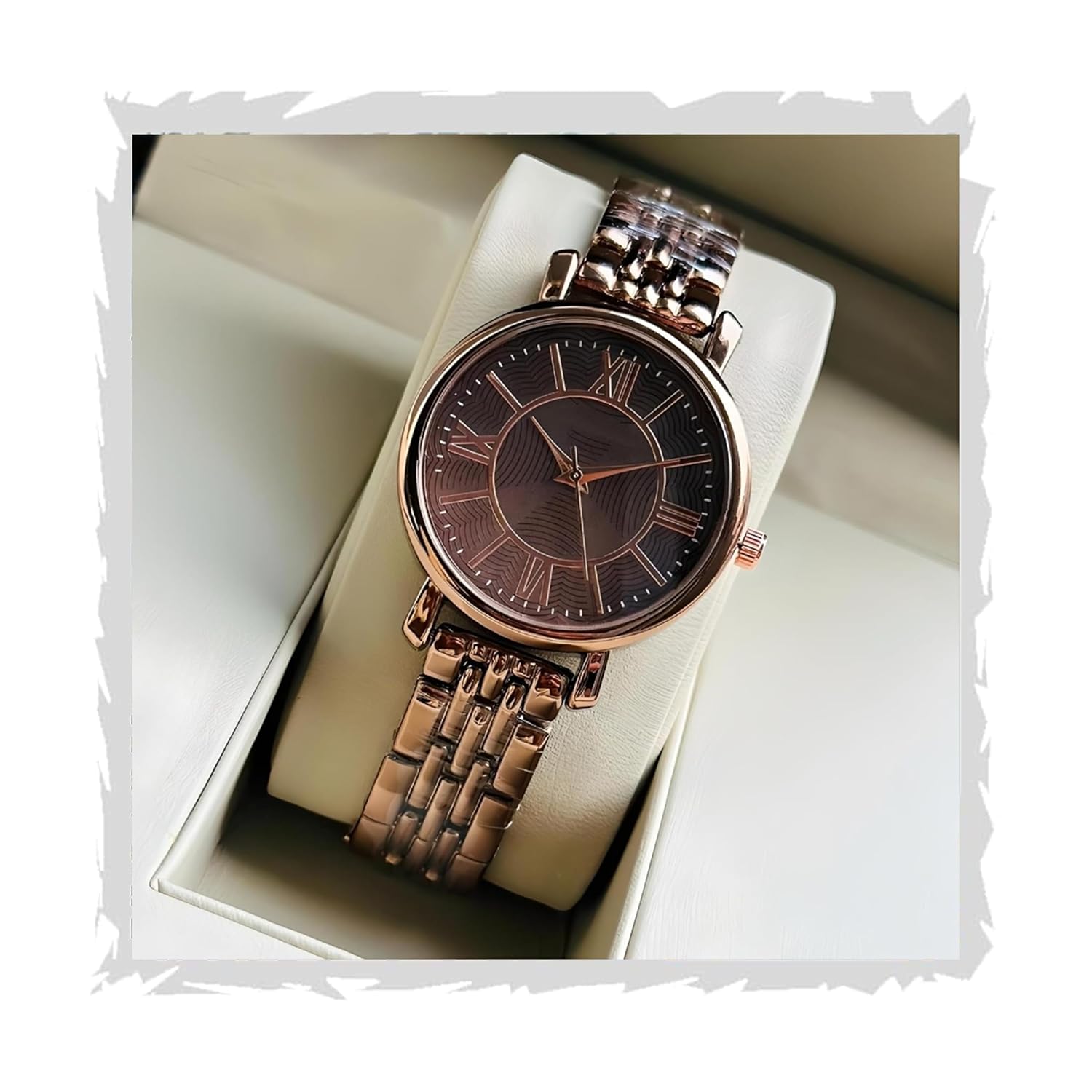 styledose Women Analogue Wrist Watches for Women's & Girls&Miss&Ladies Diamond Studded Roman Dial Rosegold Colored Stylish Bracelet Strap