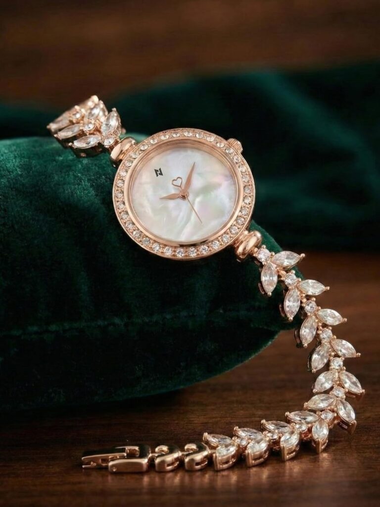 AMERICANVIBER Rose Gold Women Watches | Girl Watch | Watch for Women | Diamond Studed | Premium Design | Trendy Fashionable | Under 499