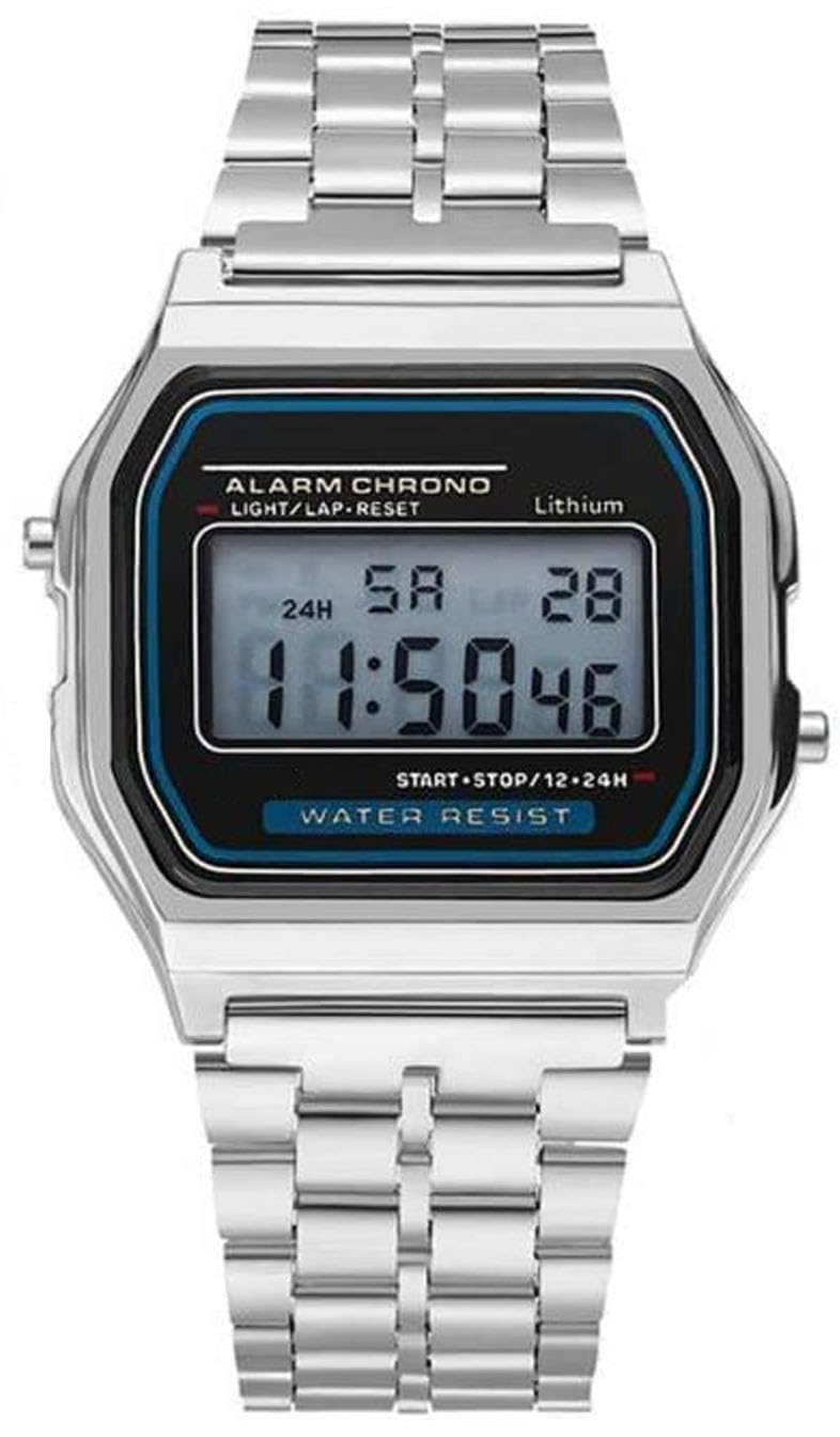 Acnos Brand Digital 4 Colours Vintage Square Dial Unisex WR70ist Watch for Men Women Pack of 1 (WR70)