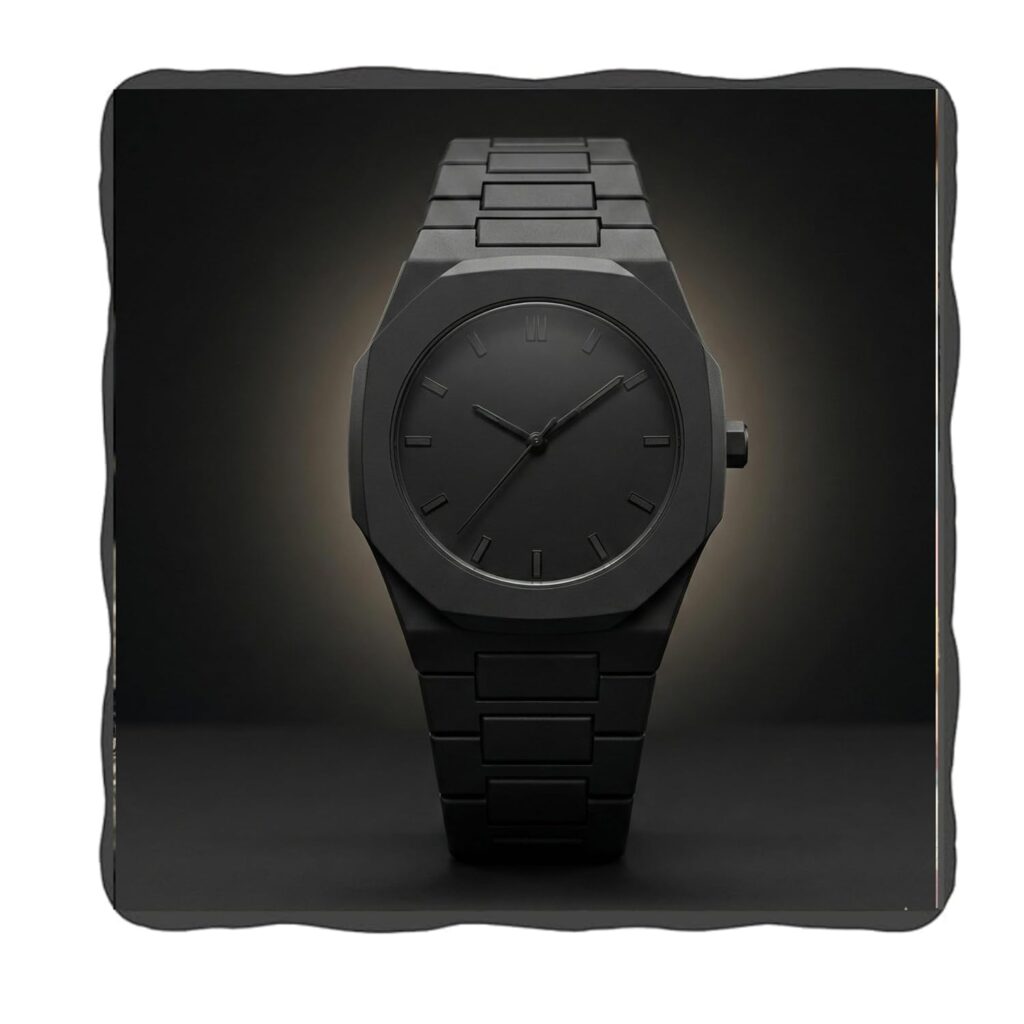 Aura Watch | Analog Watch for Men | Black Octagonal Polycarbonate | Branded Mens
