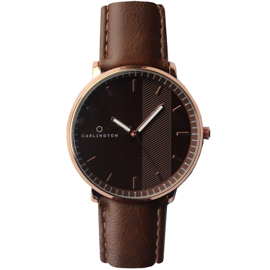 Carlington Aristocrat Series Men's Analog Watch | Premium Leather Strap | Elegant Luxury Business Wrist Watch for Men & Boys - Model CT 1070
