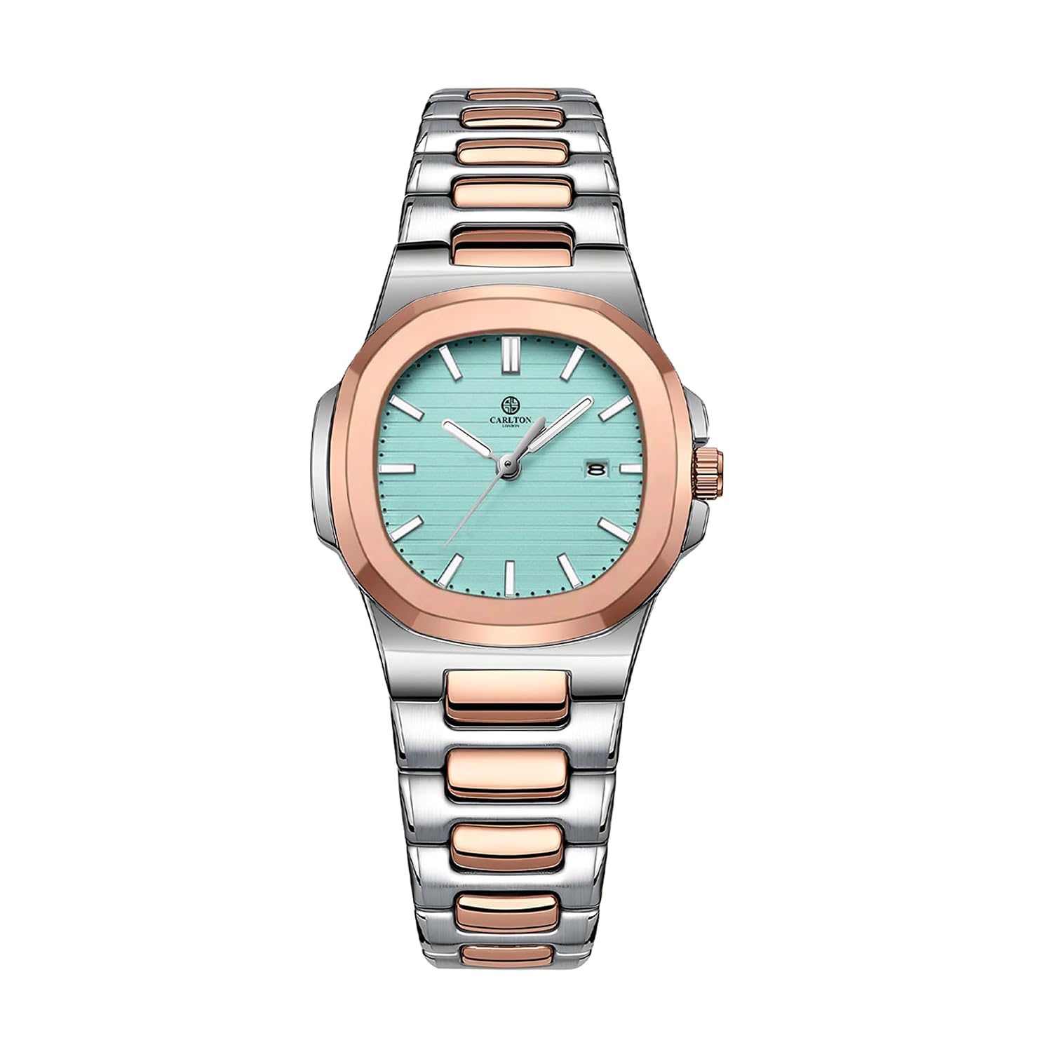 Carlton London Grace Women Analog Watch, Round Dial, Stainless Steel Strap, Quartz Movement, Multi Color Strap, Date Display, 30M Water Resistant
