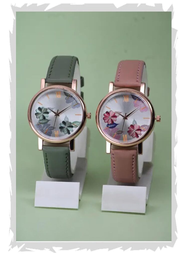 FROZIL Analog 6 Different Color Flowered Dial Watch for Womens and Girls Combo Watches for Women and Girl Pack of 2