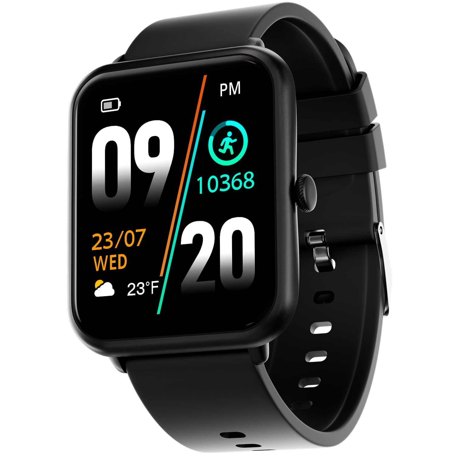 Fire-Boltt Ninja Call Pro Bluetooth Calling Smart Watch, 1.69″ HD Display,Dual Chip,AI Voice Assistant, 120+ Sports Modes, SpO2 & Heart Rate Monitor, Fitness Tracker Smartwatch for Men & Women - Black