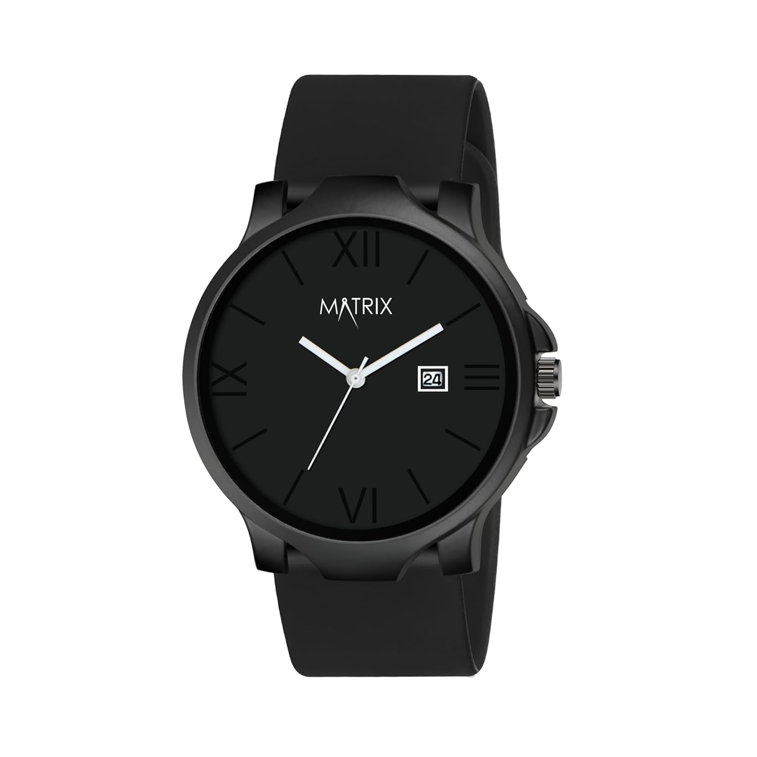 Matrix Dark Edition Solid Black Dial with Softest Silicone Strap Analog Wrist Watch for Men & Boys