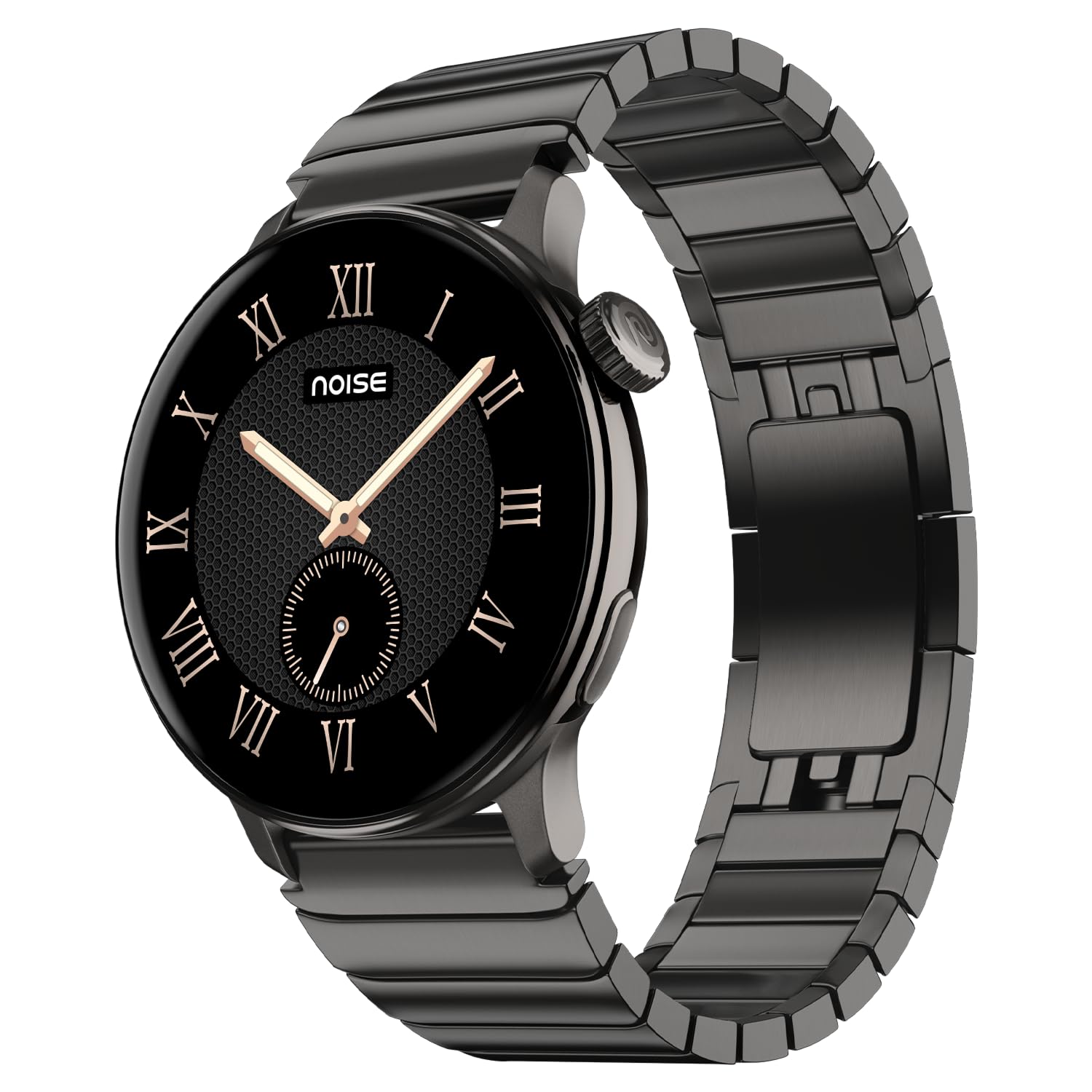 Noise Pro 6R 1.46" AMOLED Smart Watch, 1000 NITS, Powered by AI Pro, Built-in GPS, Strava Integration, Stainless Steel Dial, Video Watch Faces, 3ATM, Emergency SOS, TWS Connectivity (Pure Titanium)