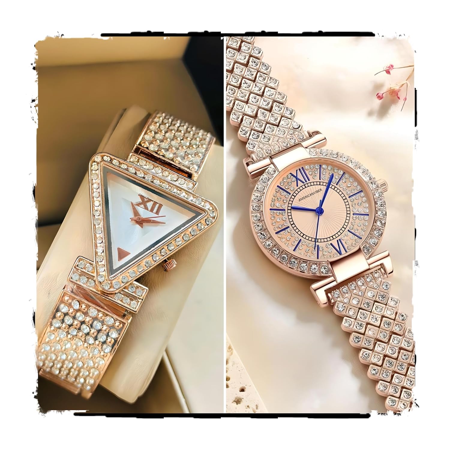 AMERICANVIBER AVW023033 Premium-Quality Women's Watch Combo Stylish & Elegant Gift Set Analog Watch For Women