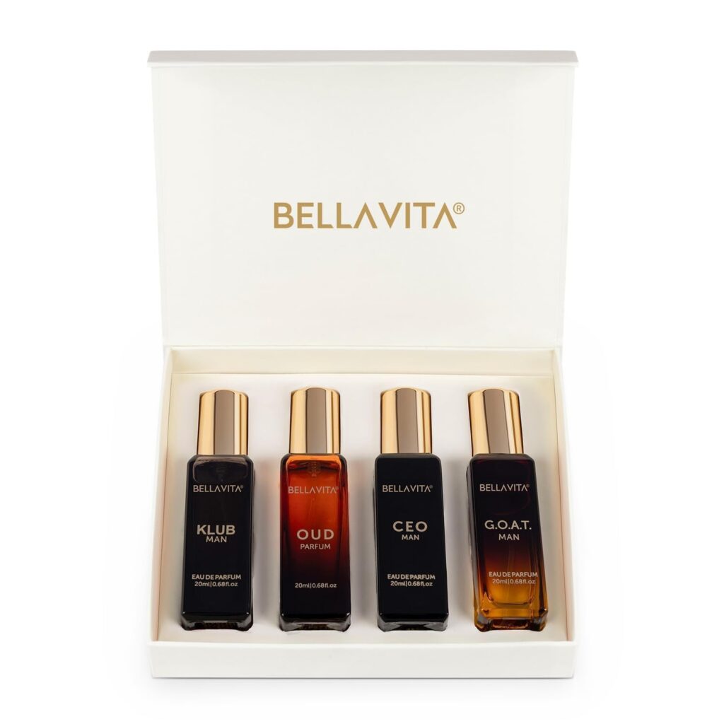 Bella Vita Organic Man Perfume Gift Set for Men Luxury Scent with Long Lasting Fragrance, 60 ml