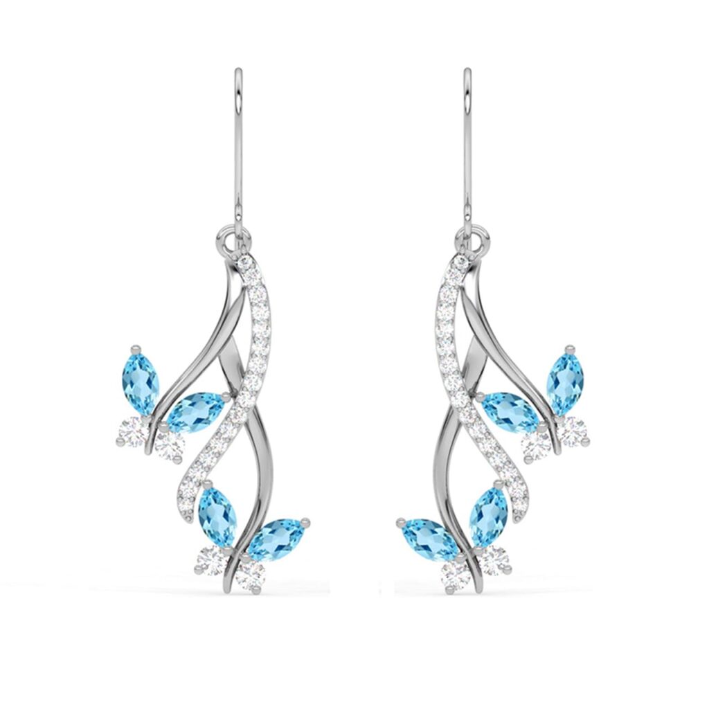 Clara 925 Silver Butterfly Pendant Earring Chain Bracelet Ring for Women