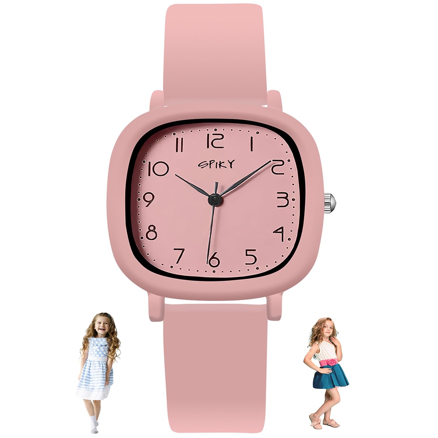 SPIKY Analog Watch for Kids | Water Resistant & Lightweight | Durable & Soft Silicone Strap | Unisex Best Birthday Gift | Casual Analogue Wrist Watches for Boys & Girls | Age 2-14 yrs